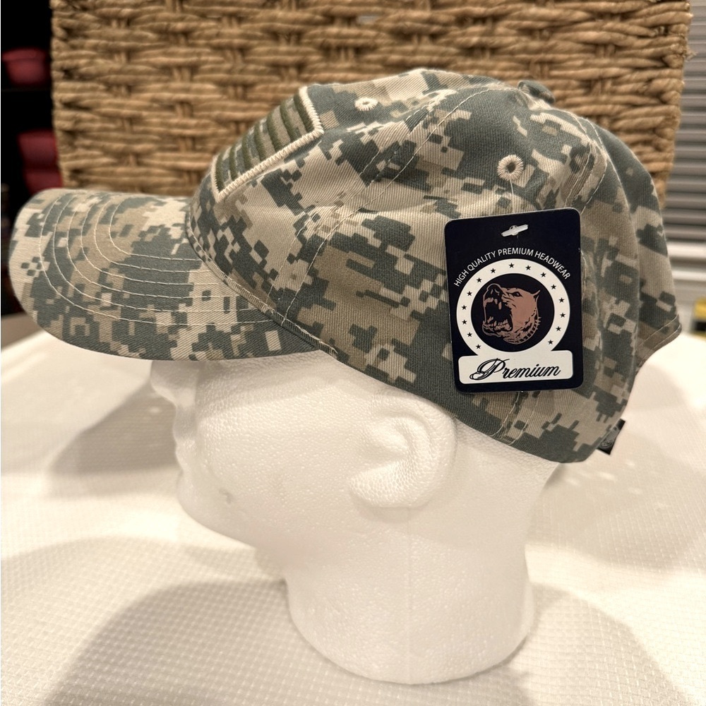NWT: Camouflage Military Premium baseball cap- Adjustable